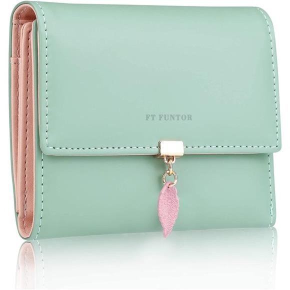 RFID Wallets for Women 1-Green - Picture 1 of 6